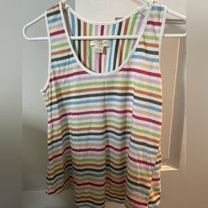 Adorable rainbow striped tank by Anthropologie